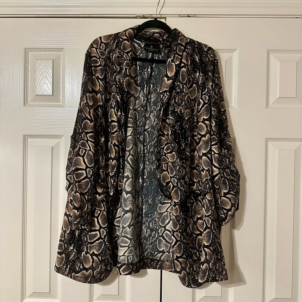Snakeskin Print Blazer